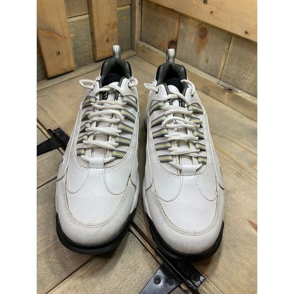 FOOTJOY Golf Shoes 9M GreenJoys 45439 Men's White Leather Soft Spike Cleats - Picture 3 of 7